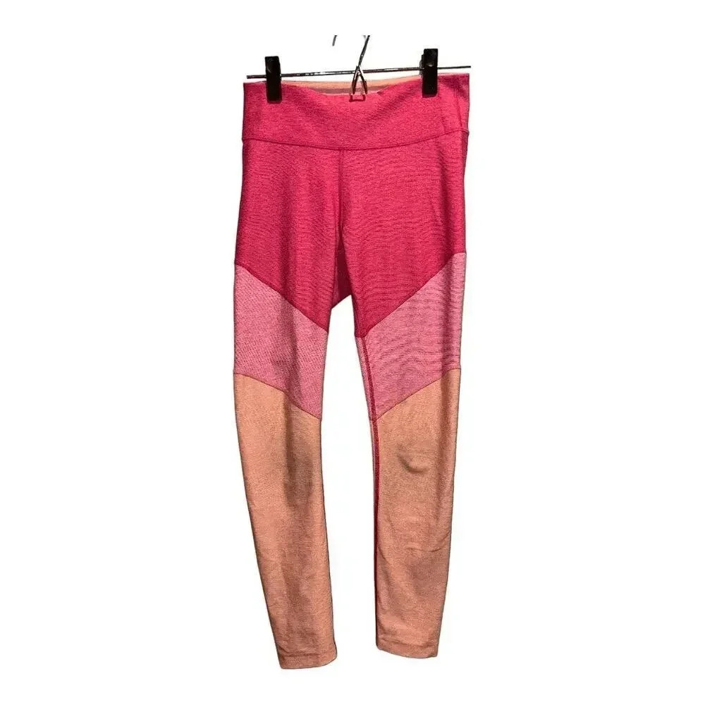 Size S Outdoor Voices 7/8 Springs Leggings Flamingo Rose Clay Pink Tri‎ Tone